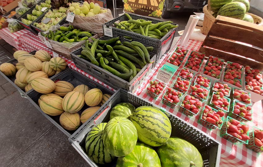 fresh produce at Healdsburg Farmers Market