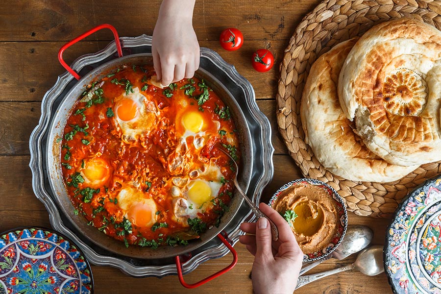 Israeli Shakshuka from the Camellia Inn Winter Cooking Series